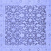 Square Oriental Blue Traditional Rug, abs2497blu