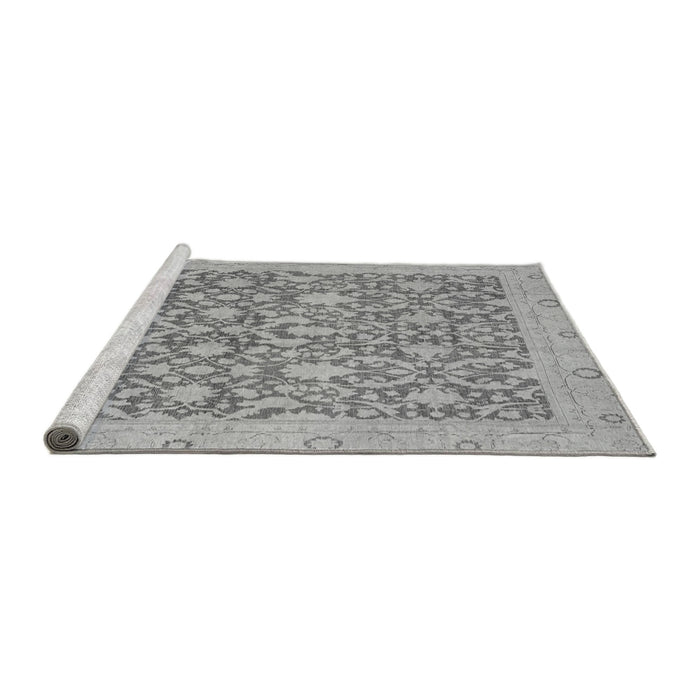 Sideview of Machine Washable Oriental Gray Traditional Rug, wshabs2497gry