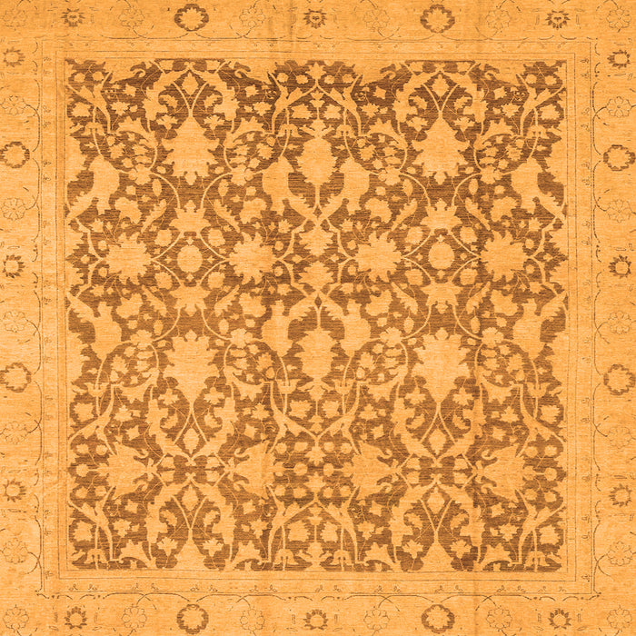 Square Oriental Orange Traditional Rug, abs2497org