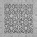 Square Oriental Gray Traditional Rug, abs2497gry