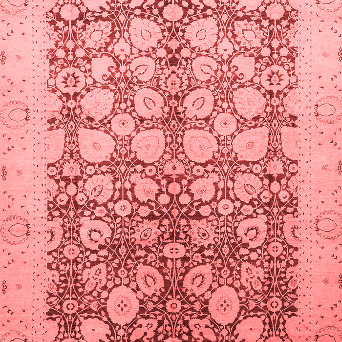Machine Washable Oriental Red Traditional Rug, wshabs2498red