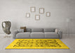 Machine Washable Oriental Yellow Traditional Rug in a Living Room, wshabs2498yw