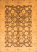 Machine Washable Oriental Orange Traditional Area Rugs, wshabs2498org