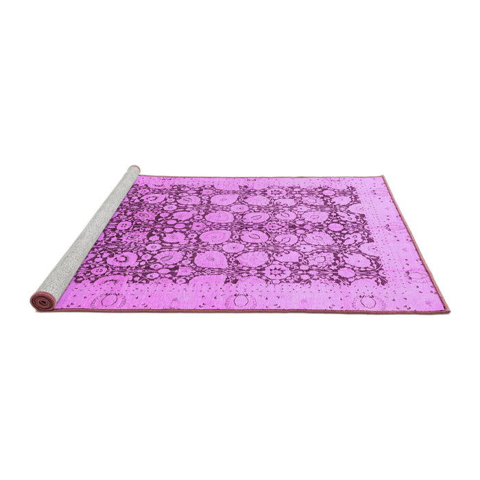 Sideview of Machine Washable Oriental Purple Traditional Area Rugs, wshabs2498pur