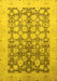 Machine Washable Oriental Yellow Traditional Rug, wshabs2498yw