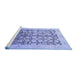 Sideview of Machine Washable Oriental Blue Traditional Rug, wshabs2498blu