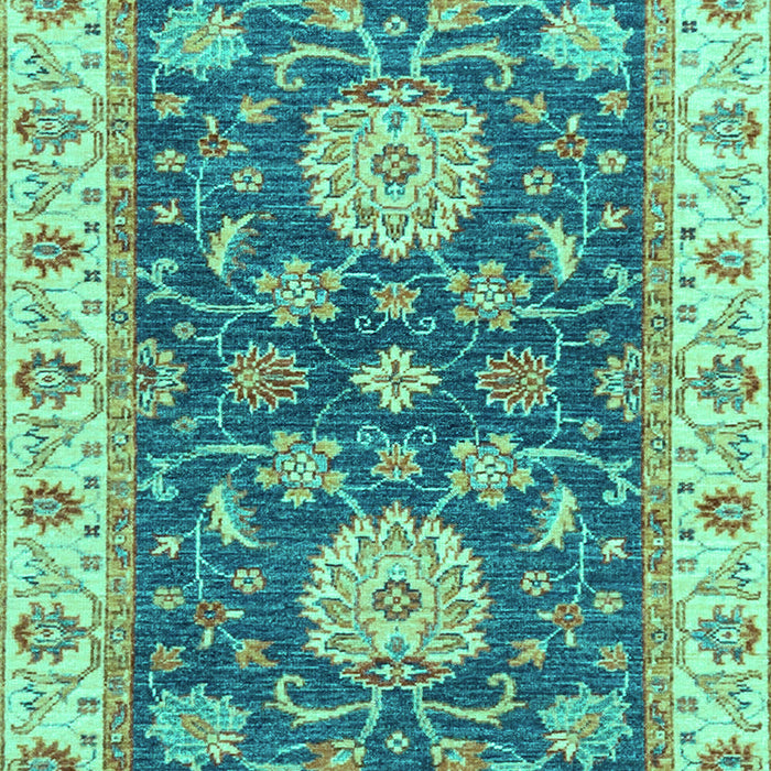 Machine Washable Oriental Turquoise Traditional Area Rugs, wshabs2499turq
