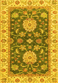 Oriental Yellow Traditional Rug, abs2499yw