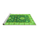 Sideview of Machine Washable Oriental Green Traditional Area Rugs, wshabs2499grn