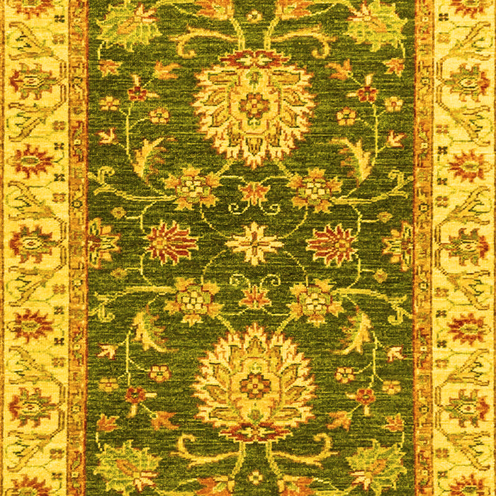 Machine Washable Oriental Yellow Traditional Rug, wshabs2499yw