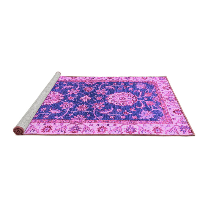 Sideview of Machine Washable Oriental Purple Traditional Area Rugs, wshabs2499pur