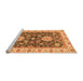 Sideview of Machine Washable Oriental Orange Traditional Area Rugs, wshabs2499org