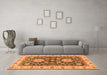 Machine Washable Oriental Orange Traditional Area Rugs in a Living Room, wshabs2499org