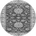 Round Oriental Gray Traditional Rug, abs2499gry