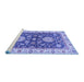 Sideview of Machine Washable Oriental Blue Traditional Rug, wshabs2499blu