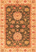 Machine Washable Oriental Orange Traditional Area Rugs, wshabs2499org