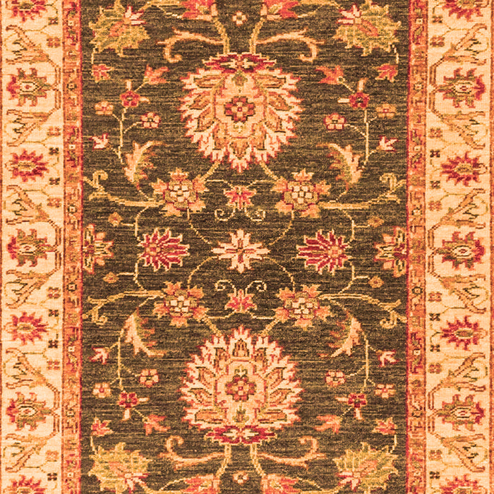 Machine Washable Oriental Orange Traditional Area Rugs, wshabs2499org