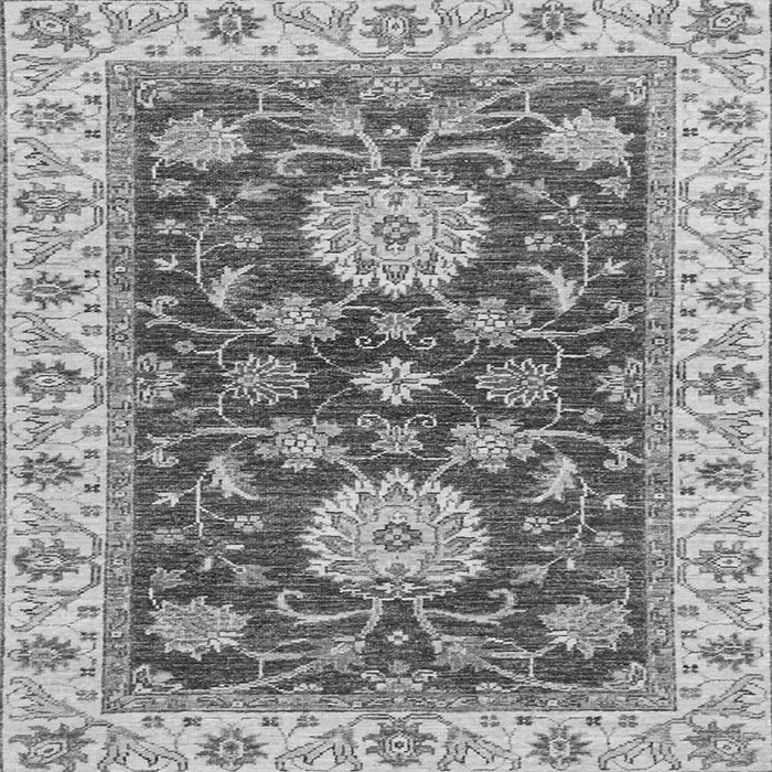 Square Machine Washable Oriental Gray Traditional Rug, wshabs2499gry