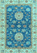 Oriental Light Blue Traditional Rug, abs2499lblu