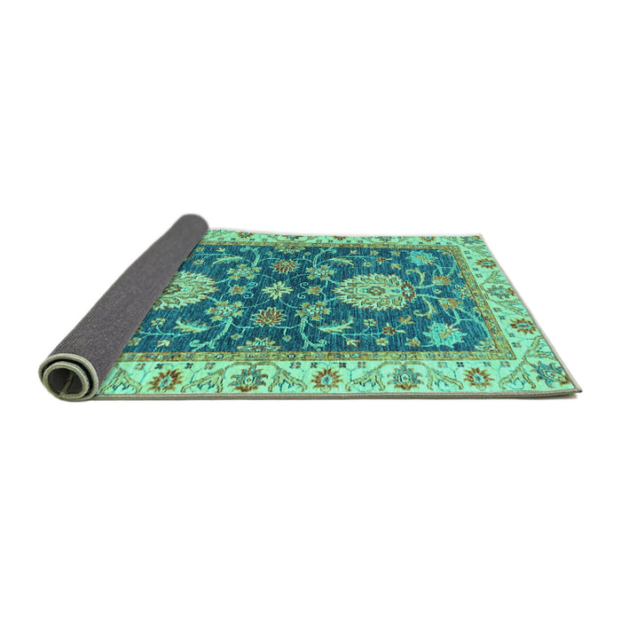 Sideview of Oriental Turquoise Traditional Rug, abs2499turq