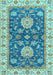 Machine Washable Oriental Light Blue Traditional Rug, wshabs2499lblu