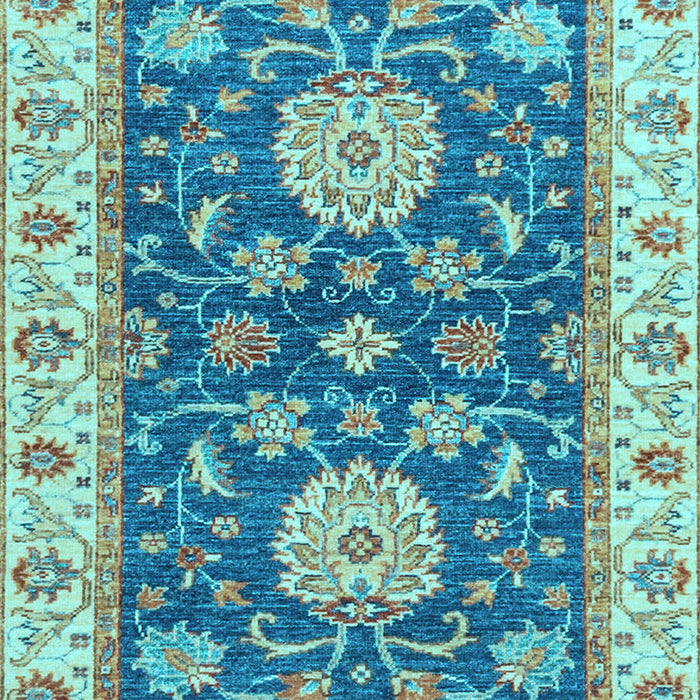 Machine Washable Oriental Light Blue Traditional Rug, wshabs2499lblu