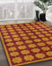 Machine Washable Abstract Red Rug in a Family Room, wshabs249