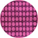 Round Machine Washable Abstract Purple Modern Area Rugs, wshabs249pur