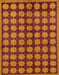 Machine Washable Abstract Red Rug, wshabs249