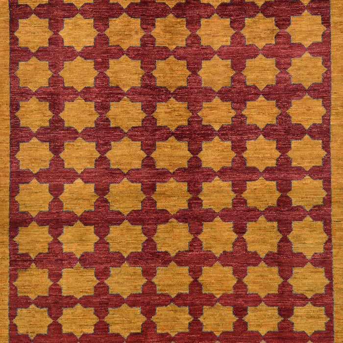 Machine Washable Abstract Red Rug, wshabs249