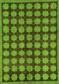 Abstract Green Modern Rug, abs249grn