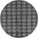 Round Abstract Gray Modern Rug, abs249gry