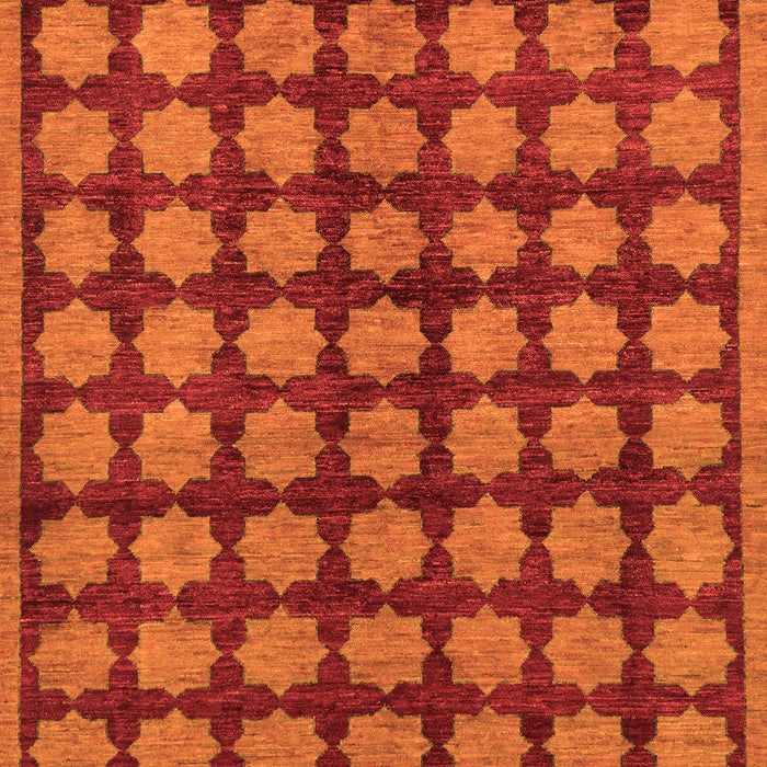 Machine Washable Abstract Orange Modern Area Rugs, wshabs249org