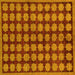 Square Machine Washable Abstract Yellow Modern Rug, wshabs249yw