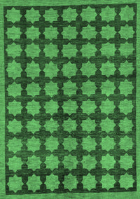 Abstract Emerald Green Modern Rug, abs249emgrn