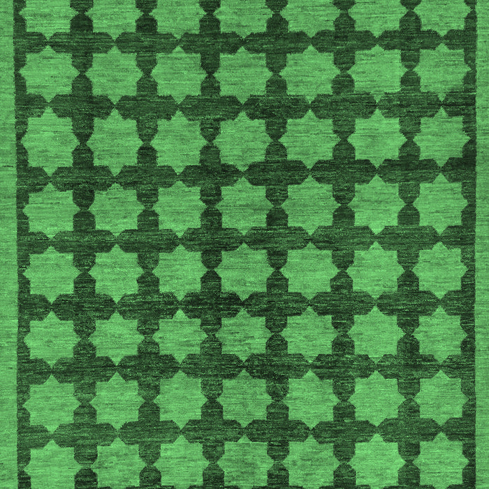 Machine Washable Abstract Emerald Green Modern Area Rugs, wshabs249emgrn