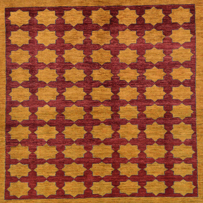 Square Abstract Red Modern Rug, abs249