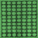 Square Abstract Emerald Green Modern Rug, abs249emgrn