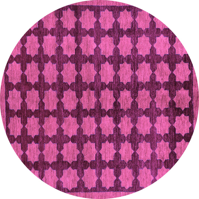 Round Abstract Purple Modern Rug, abs249pur