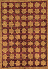 Abstract Brown Modern Rug, abs249brn