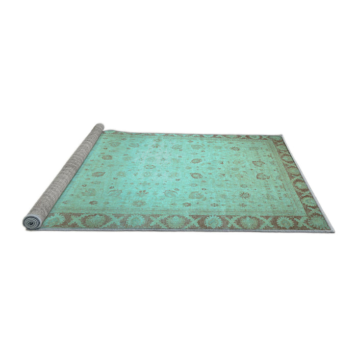 Sideview of Machine Washable Abstract Light Blue Modern Rug, wshabs24lblu