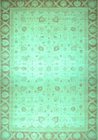 Abstract Turquoise Modern Rug, abs24turq