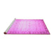 Sideview of Machine Washable Abstract Purple Modern Area Rugs, wshabs24pur