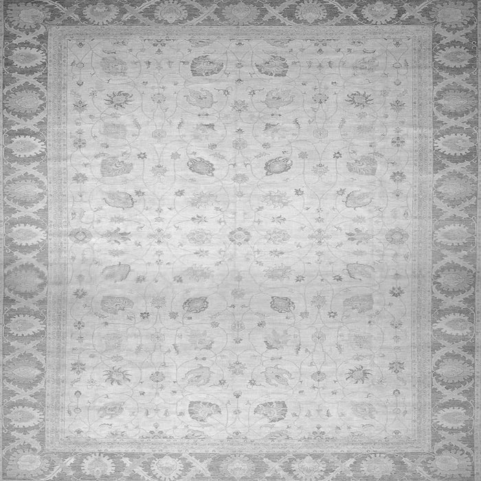 Square Abstract Gray Modern Rug, abs24gry