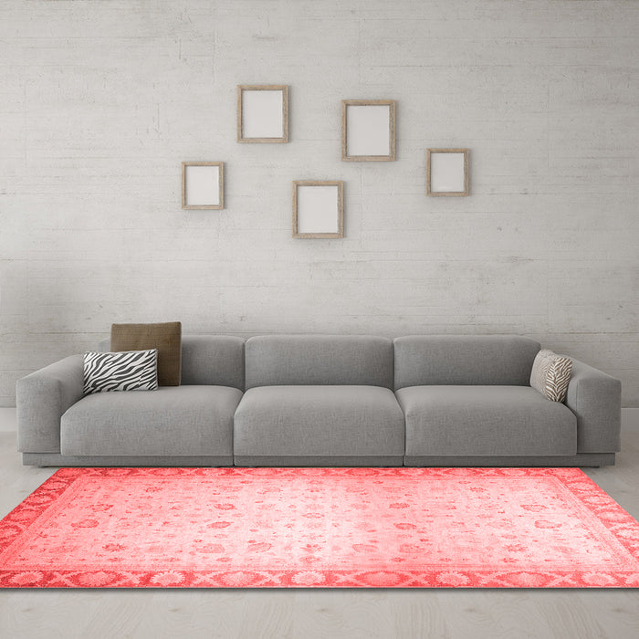 Modern Red Washable Rugs