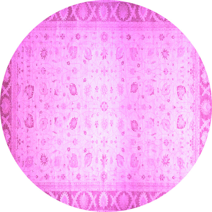 Round Abstract Purple Modern Rug, abs24pur