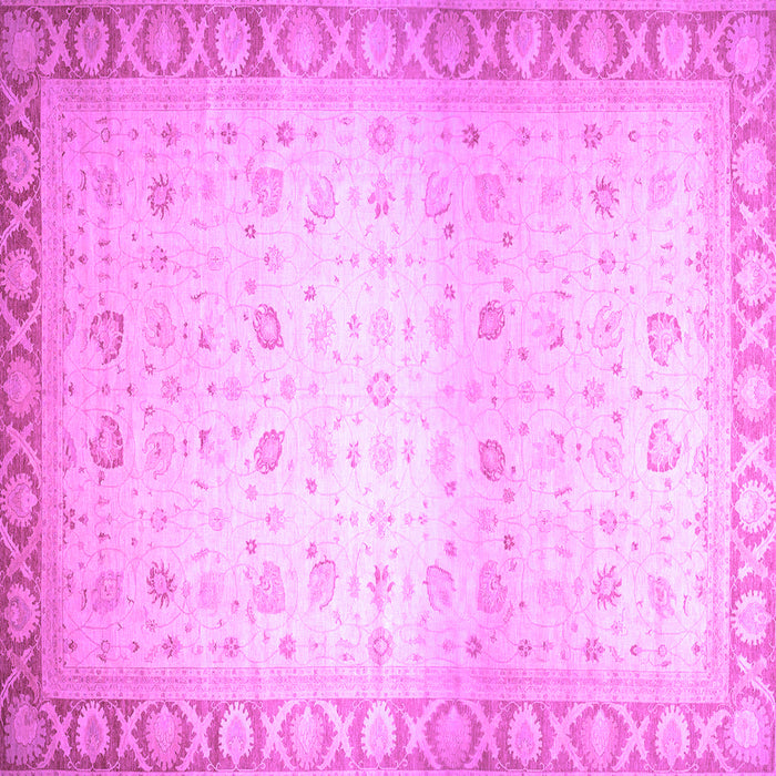 Square Machine Washable Abstract Purple Modern Area Rugs, wshabs24pur