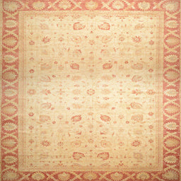 Square Abstract Mustard Yellow Modern Rug, abs24