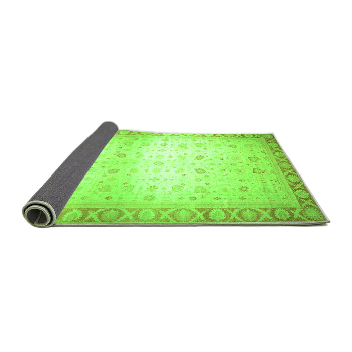 Sideview of Abstract Green Modern Rug, abs24grn