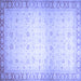 Square Abstract Blue Modern Rug, abs24blu